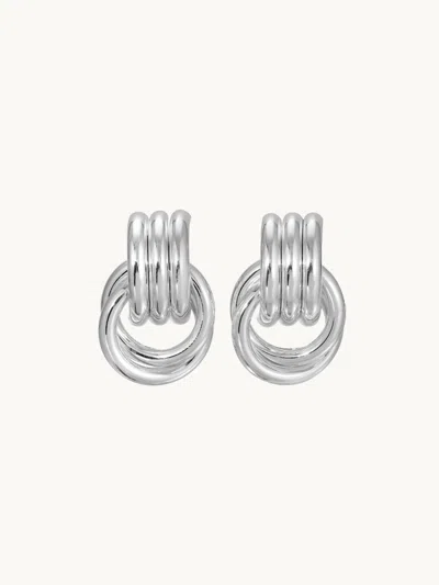 Heaven Mayhem Baby Knot Earrings Silver