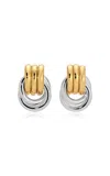 Heaven Mayhem Baby Knot Gold-plated Earring In Silver