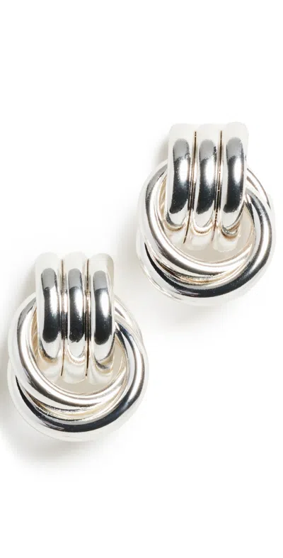 Heaven Mayhem Baby Knot Silver Earrings Silver
