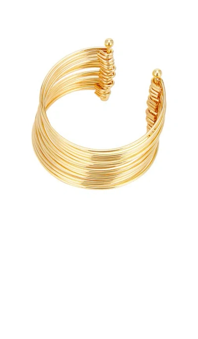 Heaven Mayhem Bangle Bracelet In Metallic Gold