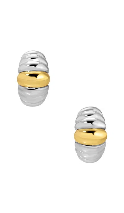 Heaven Mayhem Bebe Earrings In Gols & Silver