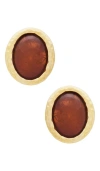 Heaven Mayhem Beverly Earrings In 棕色&金黄