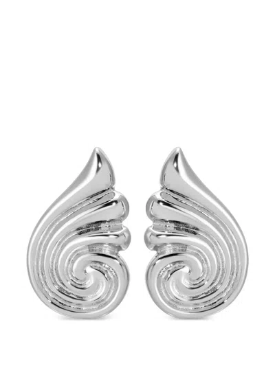 Heaven Mayhem Capri Spiral Earrings In Silver