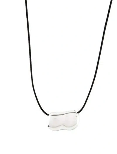 Pre-owned Heaven Mayhem Cord Pebble Pendant Necklace, 22" In Multicolor