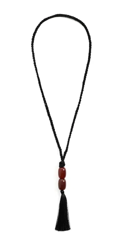 Heaven Mayhem Crisia Rope Necklace Black