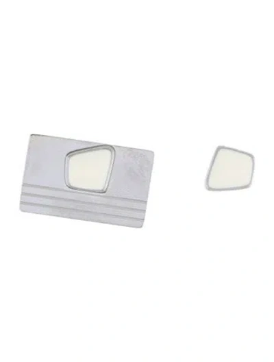Pre-owned Heaven Mayhem Enamel Cote Stud Earrings In Multi