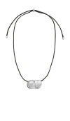 Heaven Mayhem Pebble Necklace In Metallic Silver