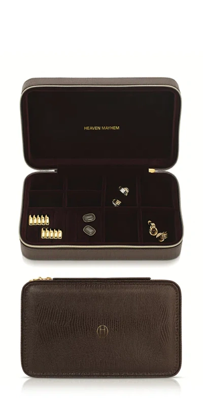 Heaven Mayhem Jewelry Travel Case In Gold