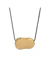 Heaven Mayhem Pebble Leather Necklace In Gold