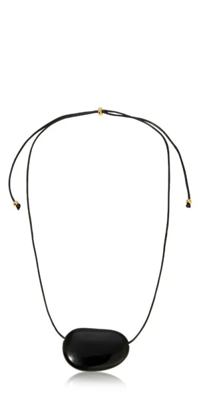 Heaven Mayhem Julia Necklace Black/black In Metallic