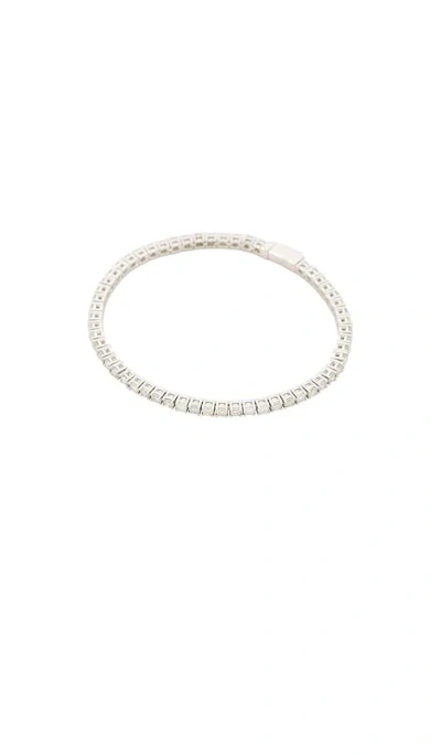 Heaven Mayhem Lab Grown Tennis Bracelet In Silver