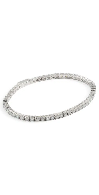 Heaven Mayhem Lab Grown Tennis Bracelet Silver