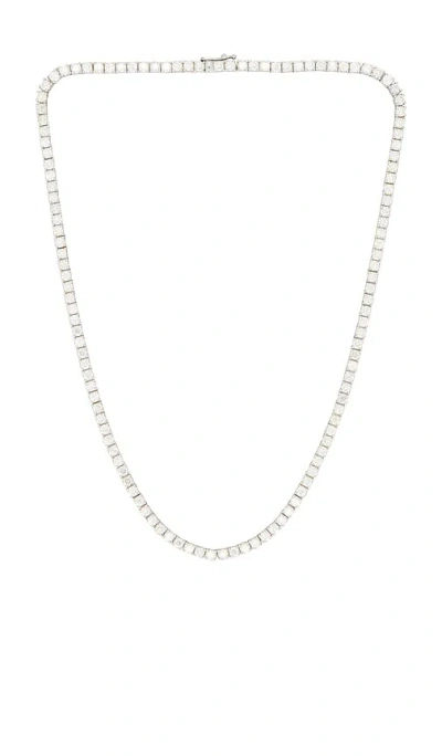 Heaven Mayhem Lab Grown Tennis Necklace In Metallic