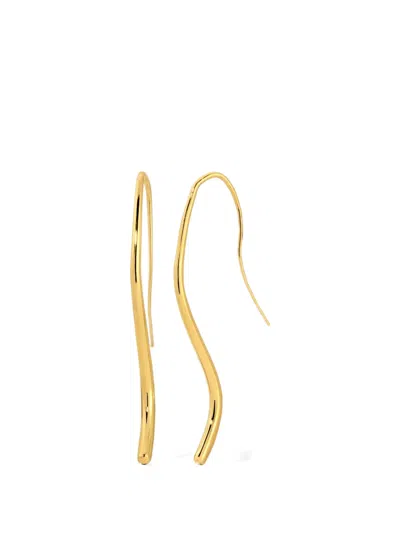 Heaven Mayhem Lenora Curved Earrings In Gold