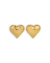 Heaven Mayhem Love Ii Heart Drop Earrings In Gold