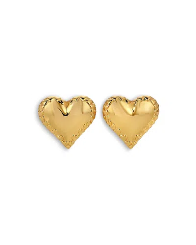 Heaven Mayhem Love Ii Heart Drop Earrings In Gold