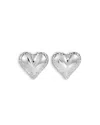 Heaven Mayhem Love Ii Heart Drop Earrings In Silver