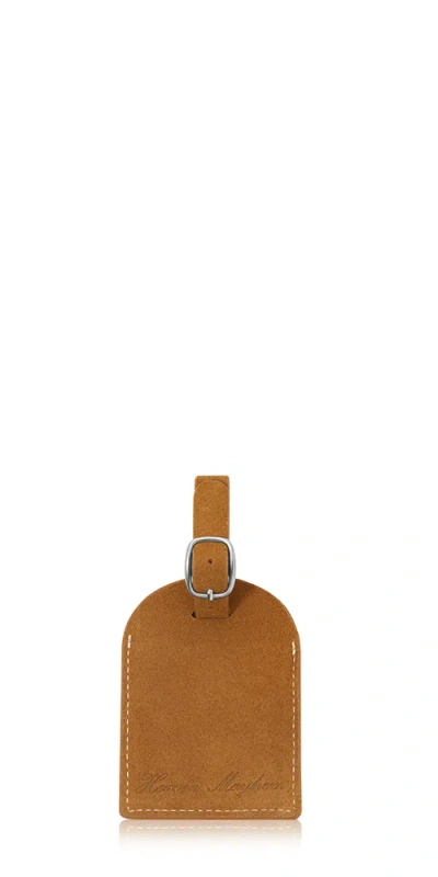Heaven Mayhem Luggage Tag Brown Suede