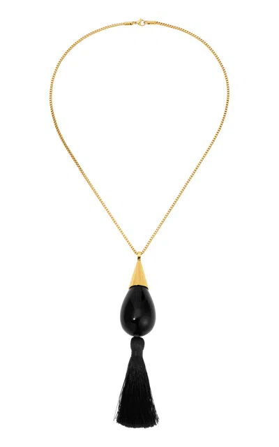 Heaven Mayhem Marlowe 18k Gold-plated Necklace In Brown