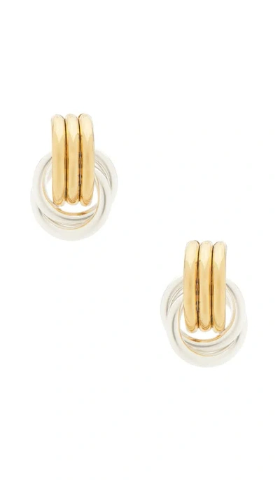 Heaven Mayhem Micro Knot Earring In Gold