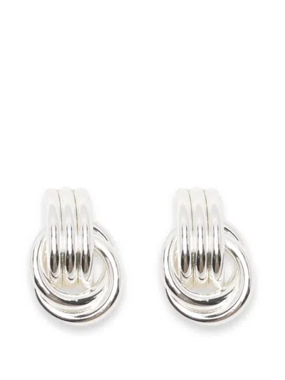 Heaven Mayhem Micro Knot Earrings In Silver