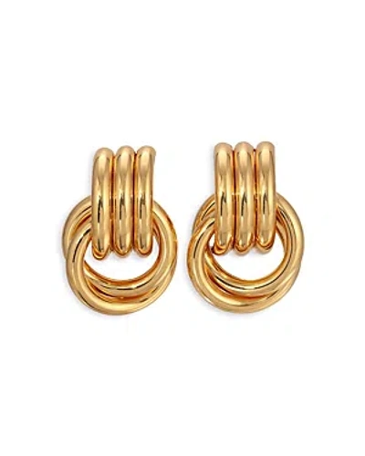 Heaven Mayhem Baby Knot Multi Row Drop Earrings In Gold
