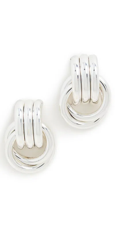 Heaven Mayhem Mini Knot Earrings Silver