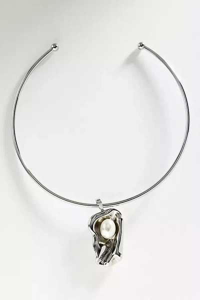 Heaven Mayhem Mother Of Pearl Charm Necklace In Metallic