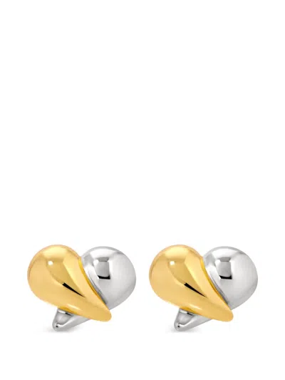 Heaven Mayhem Paloma Heart-shaped Earrings In Gold