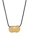 Heaven Mayhem Pebble Adjustable Cord Pendant Necklace, 24 In Gold/black