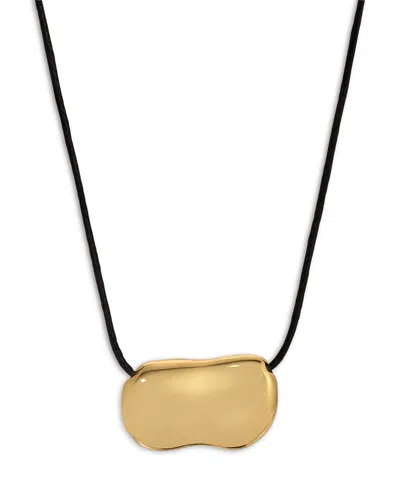 Heaven Mayhem Pebble Adjustable Cord Pendant Necklace, 24 In Gold/black