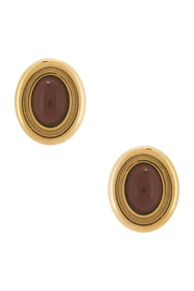Heaven Mayhem Prize Earrings In Brown & Gold