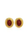 Heaven Mayhem Prize Gold-plated Earrings In Burgundy