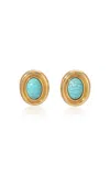 Heaven Mayhem Prize Gold-plated Enamel Earrings In Blue