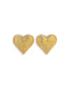 Heaven Mayhem Real Love Iii Heart Drop Earrings In 18k Gold Plated In Gold