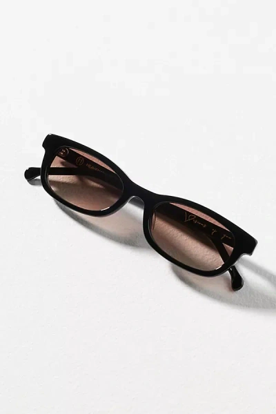 Heaven Mayhem Rhey Rectangle Sunglasses In Black