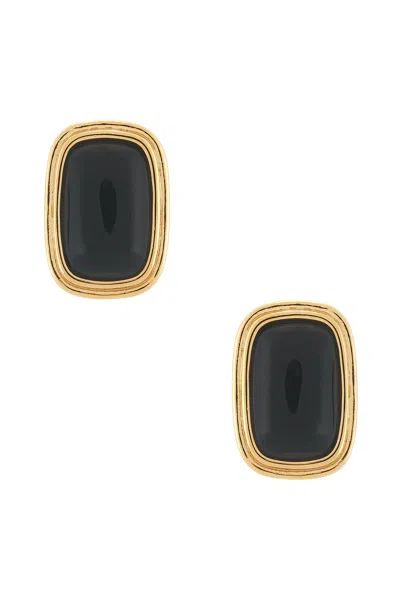 Heaven Mayhem Ribbon Earrings In Black & Gold