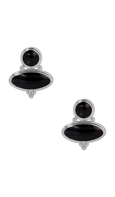Heaven Mayhem Romy Earrings In Silver & Black