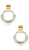 Heaven Mayhem Rosa Mixed Earrings In Metallic Gold