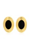 Heaven Mayhem Rowan 18k Gold-plated Earrings In Black