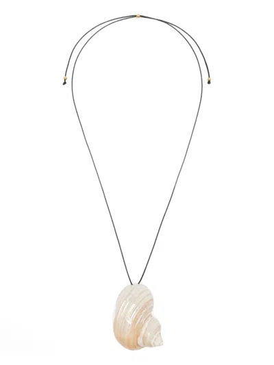 Heaven Mayhem Shell-pendant Necklace In Metallic
