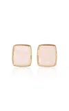 Heaven Mayhem Slice Gold-plated Enamel Earrings In Pink