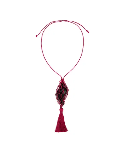 Heaven Mayhem Sterling Necklace In Burgundy