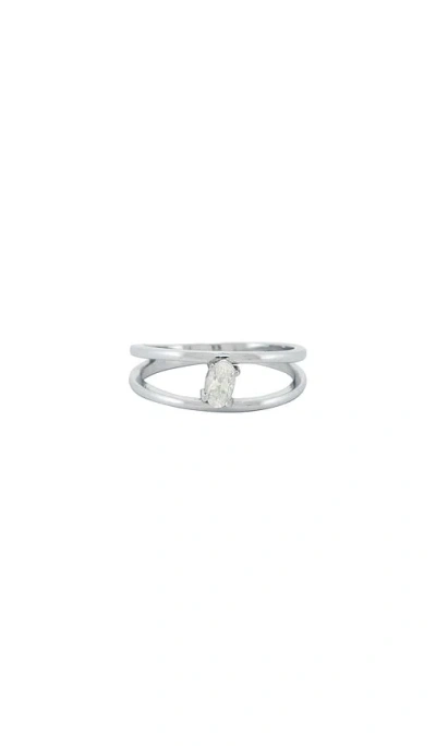 Heaven Mayhem Suri Ring In Silver & White
