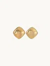 Heaven Mayhem Womens Tabi 18ct Yellow-gold Plated Brass Stud Earrings In Gold