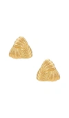 Heaven Mayhem Tri Earrings In Metallic Gold
