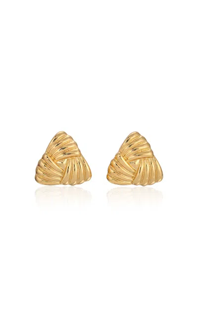 Heaven Mayhem Tri Gold-plated Earrings In Gold