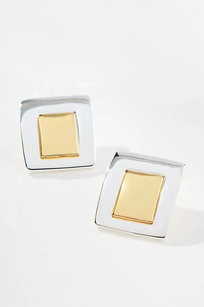 Heaven Mayhem Two-toned Post Earrings In Gold