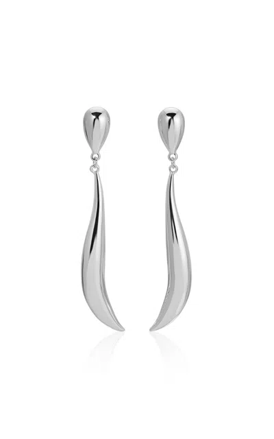 Heaven Mayhem Wave Silver-plated Earrings In Metallic