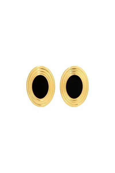 HEAVEN MAYHEM WOMEN'S ROWAN EARRINGS IN GOLD BLACK